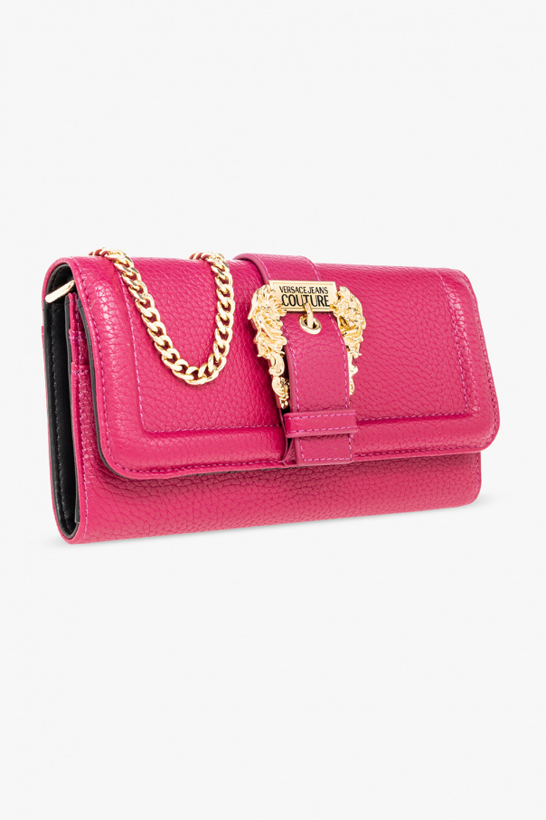 VERSACE JEANS COUTURE 長財布 ピンク バロック